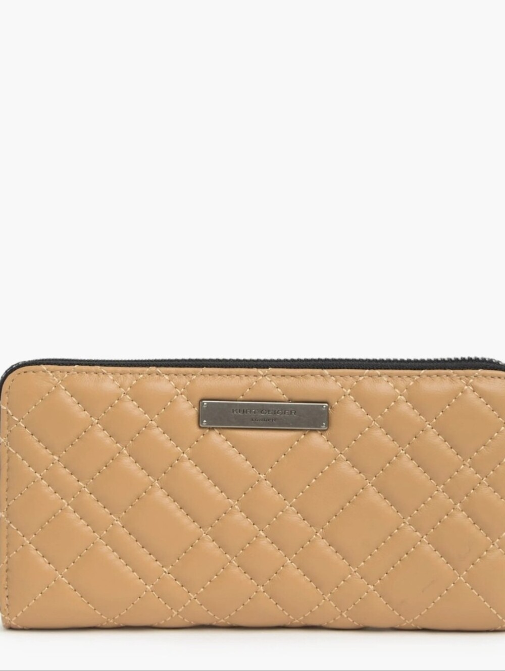 KURT GEIGER LONDON NWOT Quilted Leather Zip Around Wallet